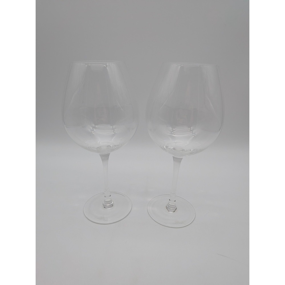 Pair of 2 Vintage Rosenthal Studio Line Crystal Large Wine Glasses Balloon MCM